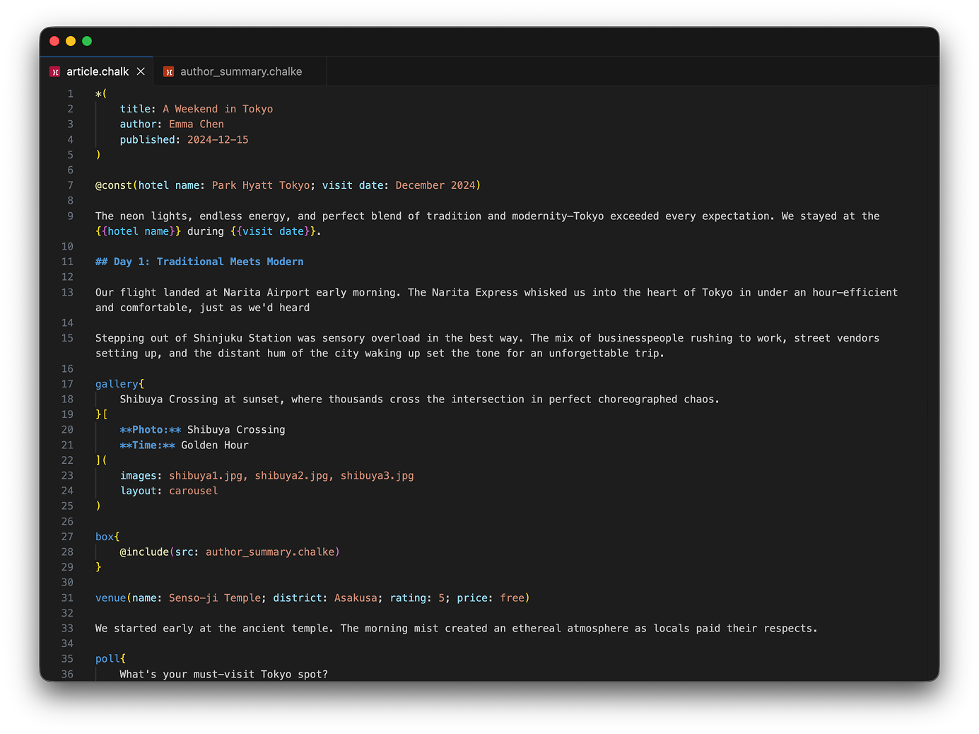 Example article.chalk